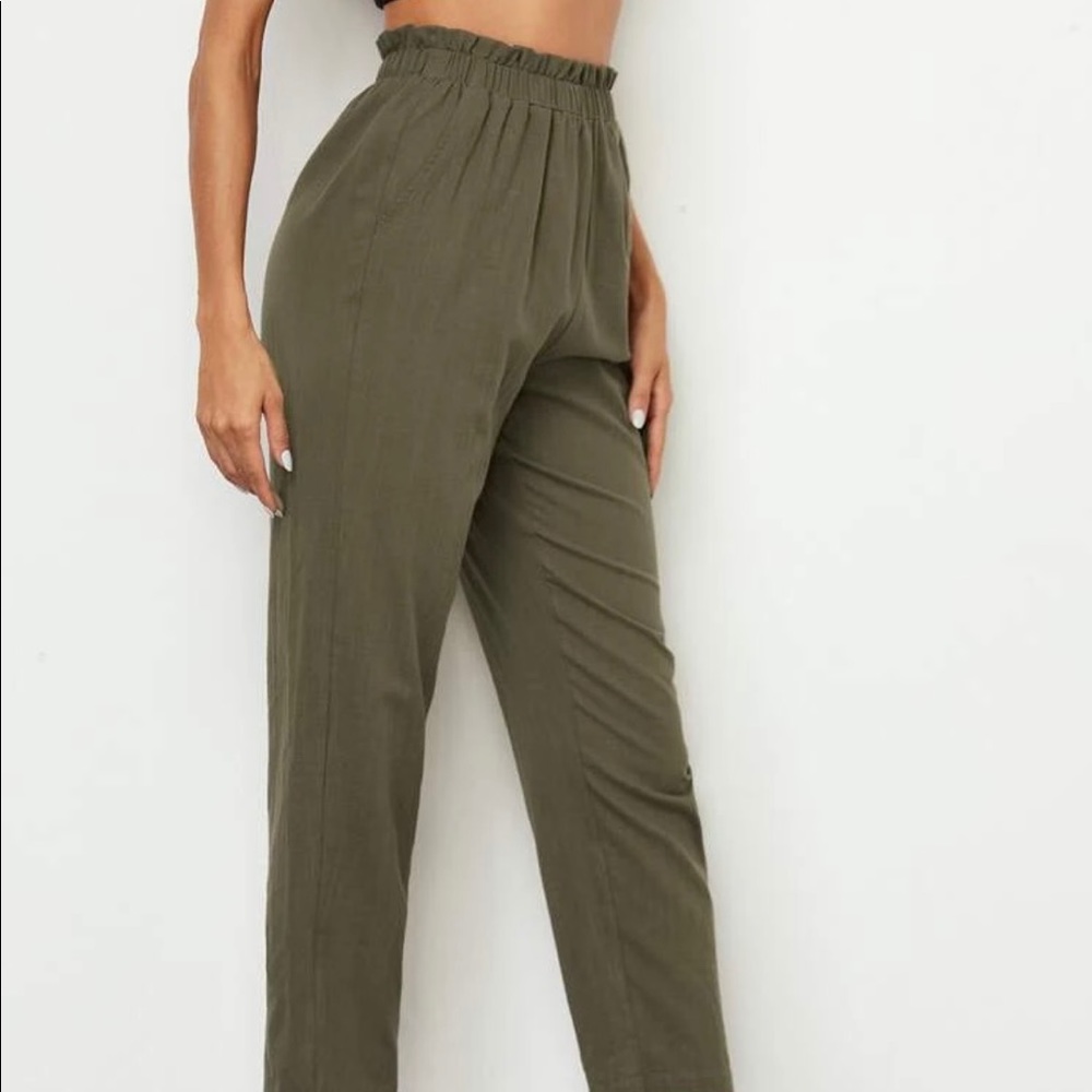 New paper bag waist pants